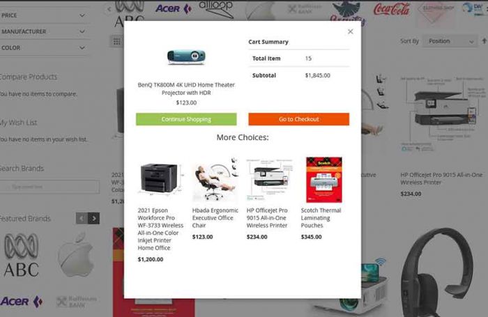 Magento 2 Ajaxcart confirm with upsell popup