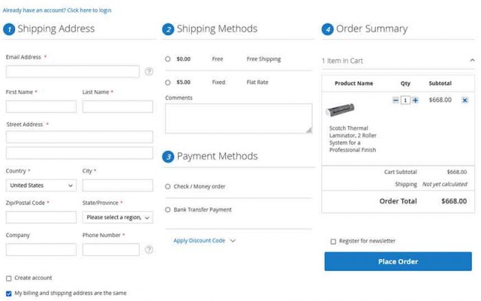 Magento 2 onestepcheckout 3 columns layout