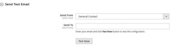 Magento 2 SMTP email send test email